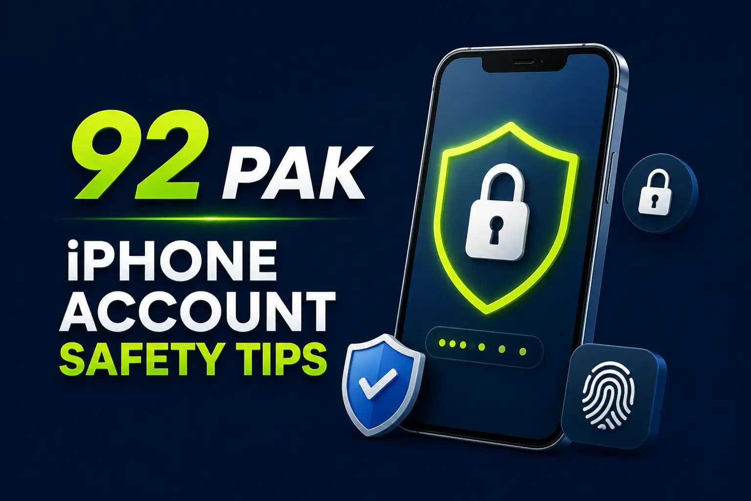 iPhone account safety tips for 92 Pak users, including passcode and OTP protection
