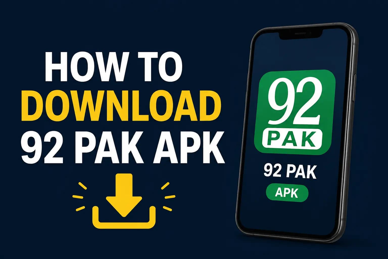 How to Download the 92 Pak APK Step-by-step process showing how to download the 92 Pak APK on Android