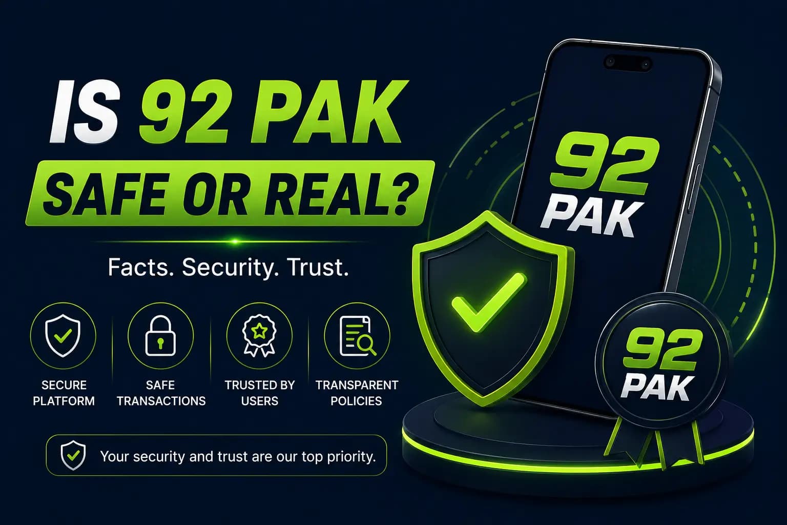 Is 92 Pak Safe or Real? Illustration representing the question of whether 92 Pak is safe or real